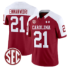Nick Emmanwori Jersey #21 South Carolina Gamecocks Football 1980 Throwback Vapor Limited SEC Patch Garnet Alternate