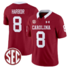 Nyck Harbor Jersey #8 South Carolina Gamecocks Football 1980 Throwback Vapor Limited SEC Patch Garnet