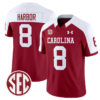 Nyck Harbor Jersey #8 South Carolina Gamecocks Football 1980 Throwback Vapor Limited SEC Patch Garnet Alternate