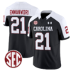 Nick Emmanwori Jersey #21 South Carolina Gamecocks Football 1980 Throwback Vapor Limited SEC Patch Black Alternate