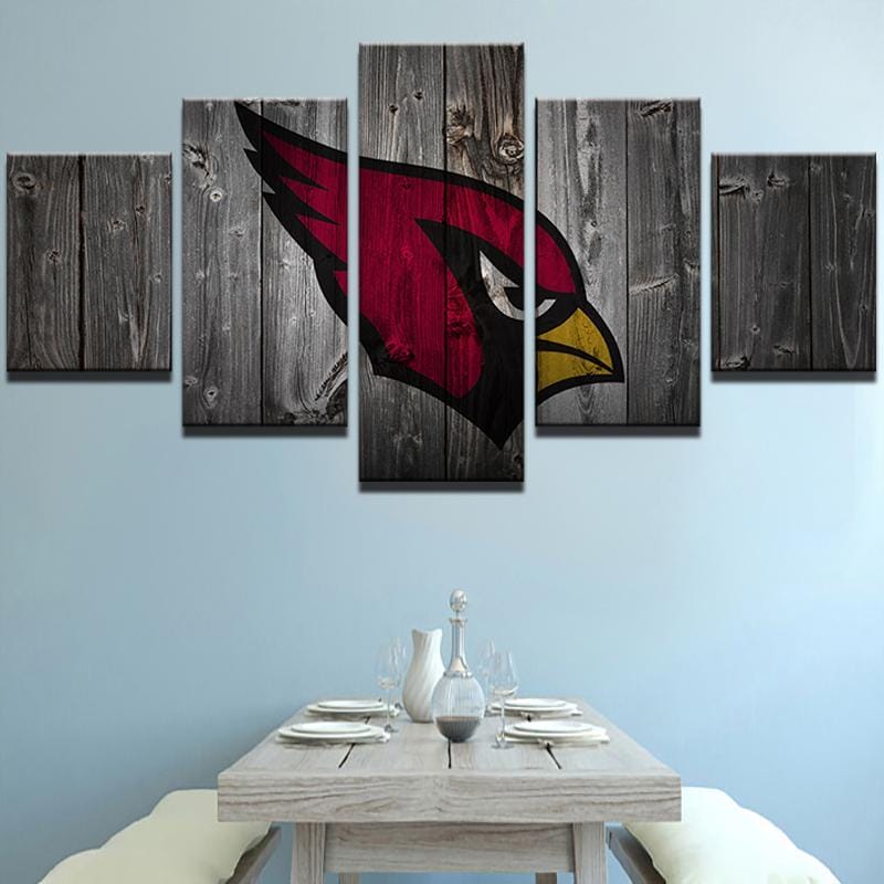 Arizona Cardinals Football – 5 Panel Canvas Prints Wall Art Home Decor Frame Set