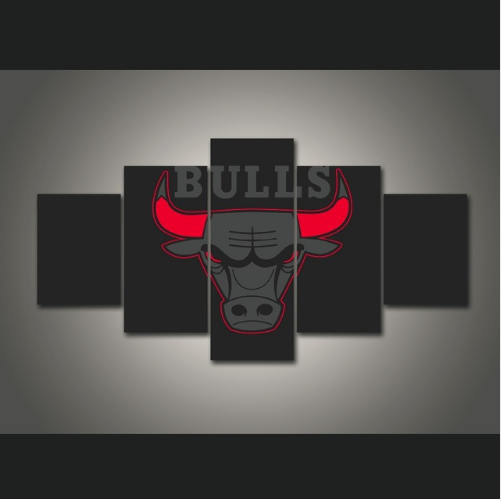 Chicago Bulls Logo Basketball – 5 Panel Canvas Prints Wall Art Home Decor Frame Set 1 Chicago Bulls Logo Basketball – 5 Panel Canvas Prints Wall Art Home Decor Frame Set