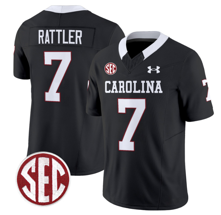 Spencer Rattler Jersey #7 South Carolina Gamecocks Football 1980 Throwback Vapor Limited SEC Patch Black 8 Spencer Rattler Jersey #7 South Carolina Gamecocks Football 1980 Throwback Vapor Limited SEC Patch Black
