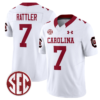 Spencer Rattler Jersey #7 South Carolina Gamecocks Football 1980 Throwback Vapor Limited White
