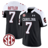 Spencer Rattler Jersey #7 South Carolina Gamecocks Football 1980 Throwback Vapor Limited Black Alternate