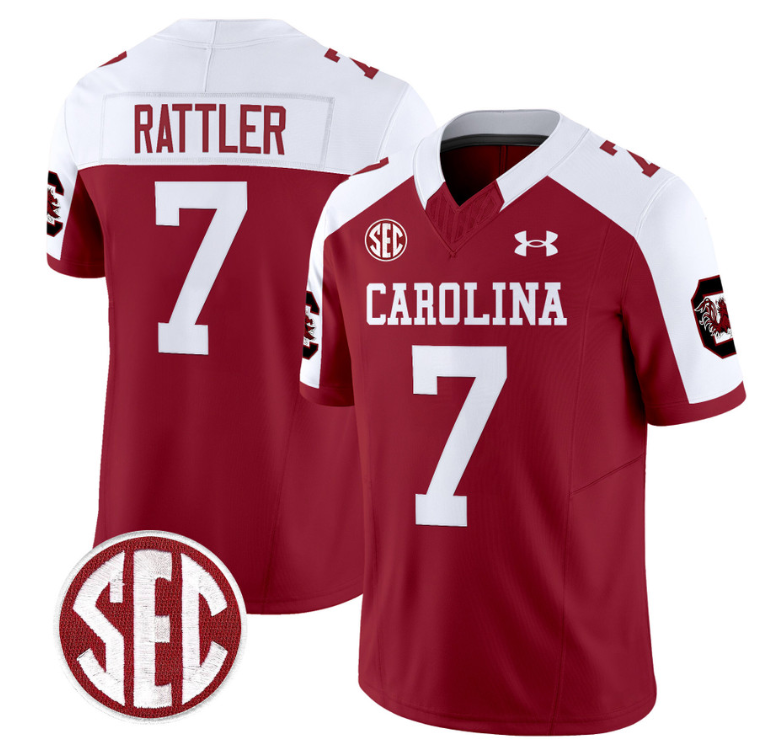 Spencer Rattler Jersey #7 South Carolina Gamecocks Football 1980 Throwback Vapor Limited Garnet Alternate 8 Spencer Rattler Jersey #7 South Carolina Gamecocks Football 1980 Throwback Vapor Limited Garnet Alternate