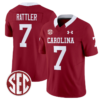 Spencer Rattler Jersey #7 South Carolina Gamecocks Football 1980 Throwback Vapor Limited SEC Patch Garnet