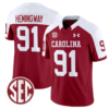 Tonka Hemingway Jersey #91 South Carolina Gamecocks Football 1980 Throwback Vapor Limited SEC Patch Garnet Alternate