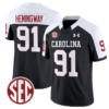 Tonka Hemingway Jersey #91 South Carolina Gamecocks Football 1980 Throwback Vapor Limited SEC Patch Black Alternate