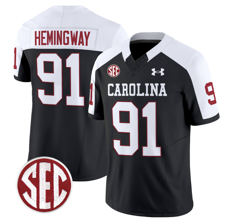 Tonka Hemingway Jersey #91 South Carolina Gamecocks Football 1980 Throwback Vapor Limited SEC Patch Black Alternate 8 Tonka Hemingway Jersey #91 South Carolina Gamecocks Football 1980 Throwback Vapor Limited SEC Patch Black Alternate