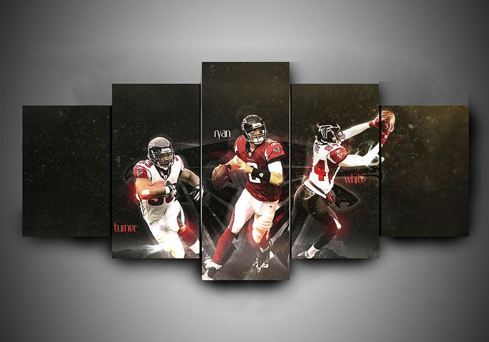 Atlanta Falcons Team #3 – 5 Panel Canvas Prints Wall Art Home Decor Frame Set 1 Atlanta Falcons Team #3 – 5 Panel Canvas Prints Wall Art Home Decor Frame Set