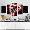 Atlanta Falcons Flame Logo 2 Football – 5 Panel Canvas Prints Wall Art Home Decor Frame Set 4 atlanta falcons flame logo 2 nfl football canvas wall art nfl 5259263967321
