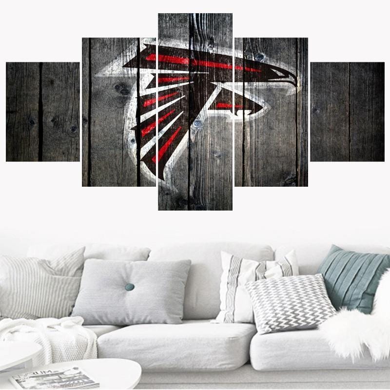 Atlanta Falcons Logo 1 Football – 5 Panel Canvas Prints Wall Art Home Decor Frame Set 1 Atlanta Falcons Logo 1 Football – 5 Panel Canvas Prints Wall Art Home Decor Frame Set