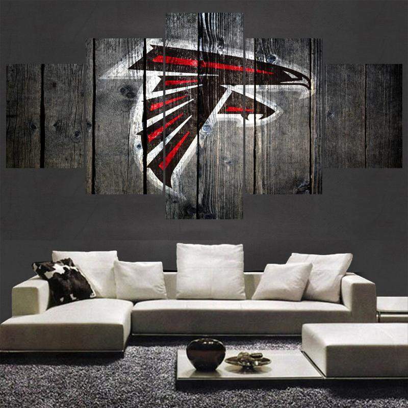 Atlanta Falcons Logo 1 Football – 5 Panel Canvas Prints Wall Art Home Decor Frame Set 3 Atlanta Falcons Logo 1 Football – 5 Panel Canvas Prints Wall Art Home Decor Frame Set - Image 3
