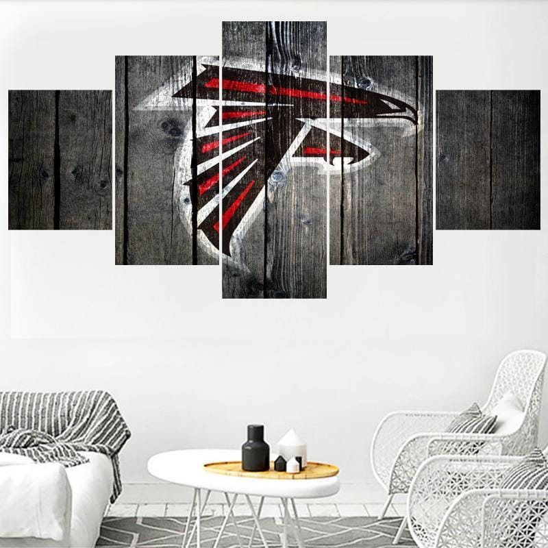 Atlanta Falcons Logo 1 Football – 5 Panel Canvas Prints Wall Art Home Decor Frame Set 2 Atlanta Falcons Logo 1 Football – 5 Panel Canvas Prints Wall Art Home Decor Frame Set - Image 2