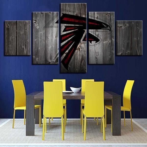 Atlanta Falcons Football – 5 Panel Canvas Prints Wall Art Home Decor Frame Set 2 Atlanta Falcons Football – 5 Panel Canvas Prints Wall Art Home Decor Frame Set - Image 2
