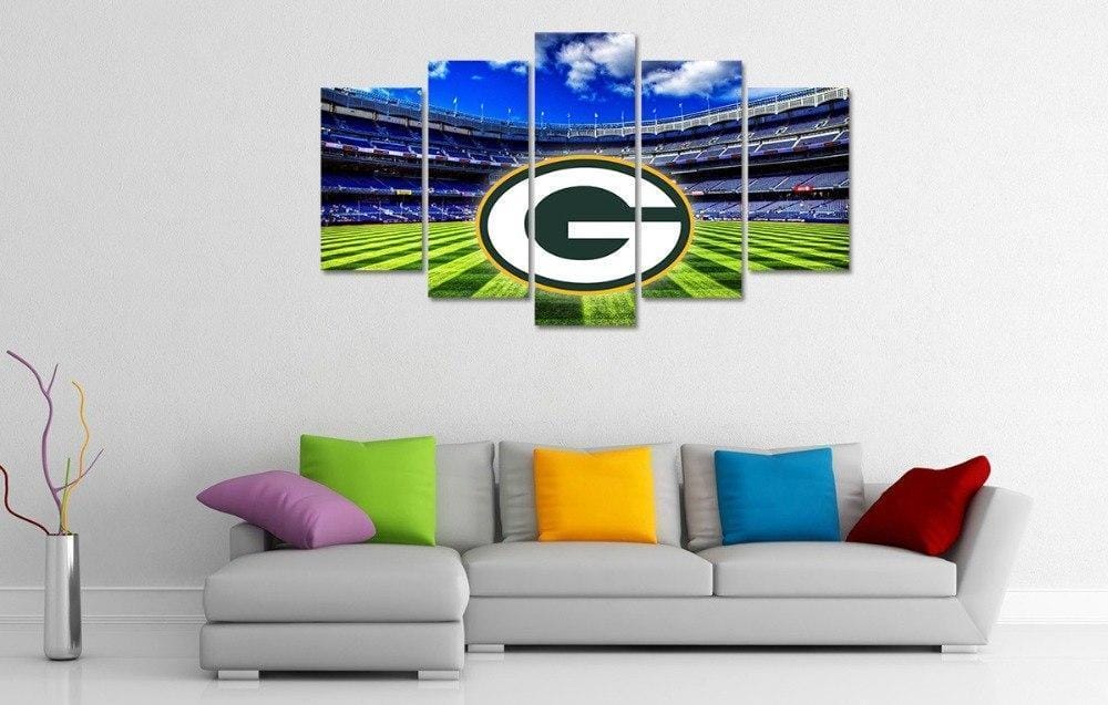 Green Bay Packers Stadium Football – 5 Panel Canvas Prints Wall Art Home Decor Frame Set 1 Green Bay Packers Stadium Football – 5 Panel Canvas Prints Wall Art Home Decor Frame Set