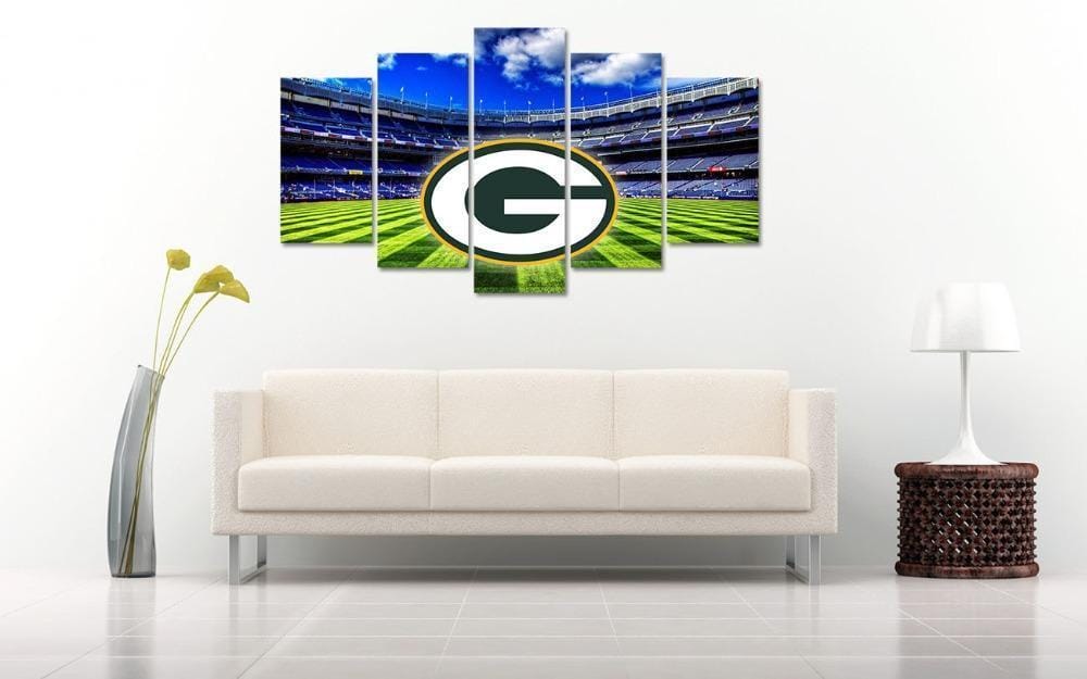 Green Bay Packers Stadium Football – 5 Panel Canvas Prints Wall Art Home Decor Frame Set 2 Green Bay Packers Stadium Football – 5 Panel Canvas Prints Wall Art Home Decor Frame Set - Image 2