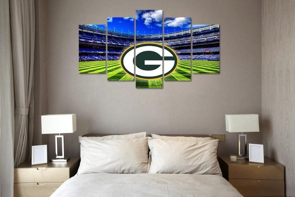 Green Bay Packers Stadium Football – 5 Panel Canvas Prints Wall Art Home Decor Frame Set 3 Green Bay Packers Stadium Football – 5 Panel Canvas Prints Wall Art Home Decor Frame Set - Image 3