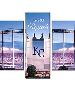 Alternative view of Kansas City Royals Stadium Baseball – 5 Panel Canvas Prints Wall Art Home Decor Frame Set