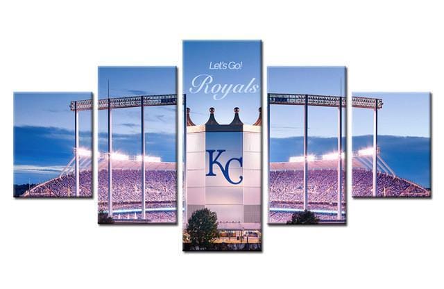 Kansas City Royals Stadium Baseball – 5 Panel Canvas Prints Wall Art Home Decor Frame Set 2 Kansas City Royals Stadium Baseball – 5 Panel Canvas Prints Wall Art Home Decor Frame Set - Image 2