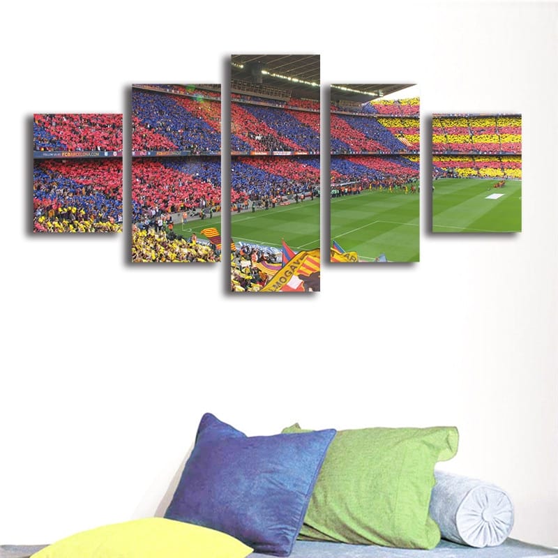 Football Competition Soccer Stadium – 5 Panel Canvas Prints Wall Art Home Decor Frame Set 2 Football Competition Soccer Stadium – 5 Panel Canvas Prints Wall Art Home Decor Frame Set - Image 2