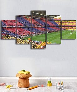 Football Competition Soccer Stadium – 5 Panel Canvas Prints Wall Art Home Decor Frame Set 6 mainimage4Canvas Paintings Modular Home Decor 5 Pieces Football competition Soccer Stadium Poster Pictures Living Room Wall
