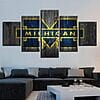 Michigan Wolverines Barnwood Sport – 5 Panel Canvas Prints Wall Art Home Decor Frame Set 4 michigan wolverines barnwood sport canvas wall art ads 5062189908057 1