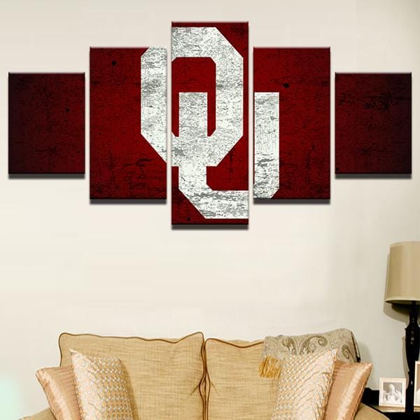 Oklahoma Sooners Football Sport – 5 Panel Canvas Prints Wall Art Home Decor Frame Set 2 Oklahoma Sooners Football Sport – 5 Panel Canvas Prints Wall Art Home Decor Frame Set - Image 2