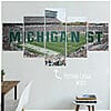 Michigan State Spartans Football – 5 Panel Canvas Prints Wall Art Home Decor Frame Set 4 s l1600 1