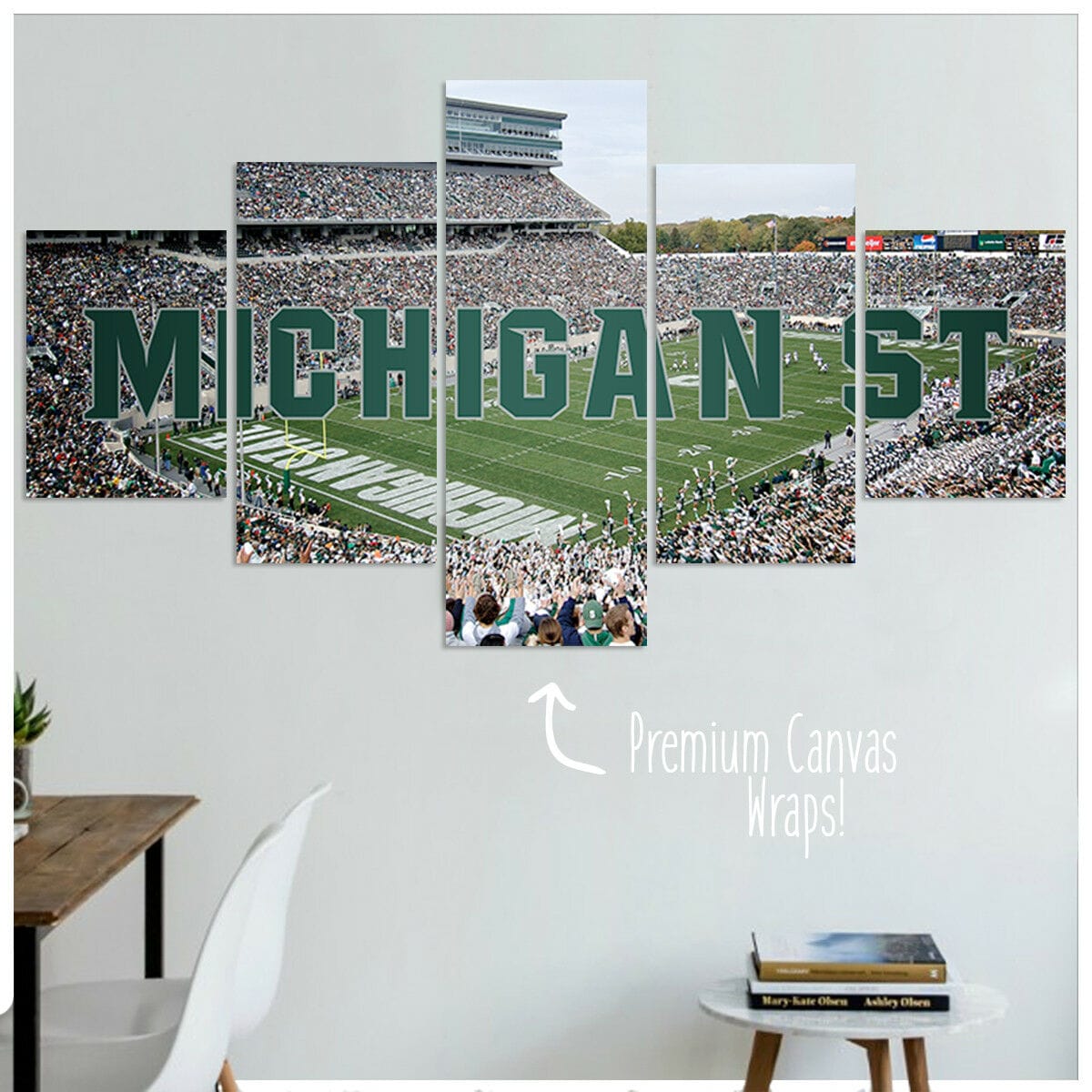 Michigan State Spartans Football – 5 Panel Canvas Prints Wall Art Home Decor Frame Set 1 Michigan State Spartans Football – 5 Panel Canvas Prints Wall Art Home Decor Frame Set