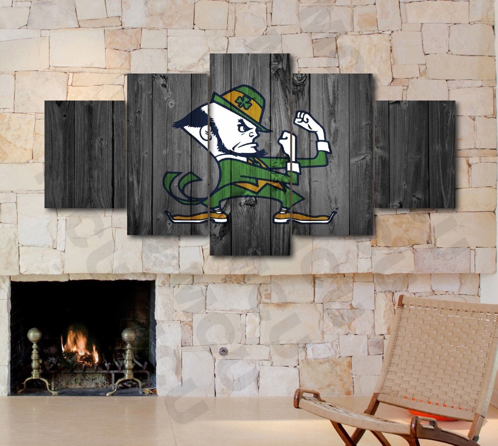Notre Dame Fighting Irish NCAA Football – 5 Panel Canvas Prints Wall Art Home Decor Frame Set 1 Notre Dame Fighting Irish NCAA Football – 5 Panel Canvas Prints Wall Art Home Decor Frame Set