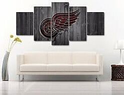 Detroit Red Wings 5 – 5 Panel Canvas Prints Wall Art Home Decor Frame Set
