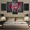 Wisconsin Badgers Football Sport – 5 Panel Canvas Prints Wall Art Home Decor Frame Set 4 wisconsin badgers football sport canvas wall art ads 5062121979993