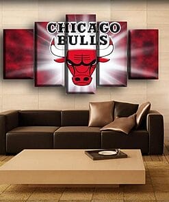Chicago Bulls Logo NBA Basketball – 5 Panel Canvas Prints Wall Art Home Decor Frame Set 8 your pretty wall 1 c36968b1 6245 407f 99fb 870c25ece4e1 800x