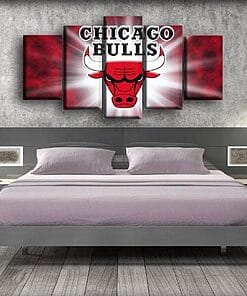 Chicago Bulls Logo NBA Basketball – 5 Panel Canvas Prints Wall Art Home Decor Frame Set 7 your pretty wall 3 ec7dafd6 0859 4951 8a42 1e5f41b1155e 800x