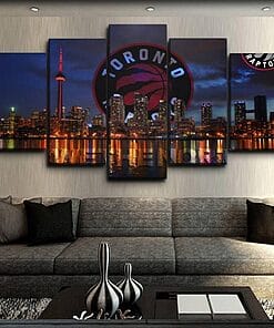 Alternative view of Toronto Raptors City Night – 5 Panel Canvas Prints Wall Art Home Decor Frame Set