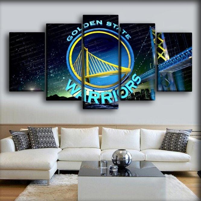Golden State Warriors Logo Sport – 5 Panel Canvas Prints Wall Art Home Decor Frame Set 1 Golden State Warriors Logo Sport – 5 Panel Canvas Prints Wall Art Home Decor Frame Set