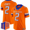 Ashton Jeanty Jersey #2 Boise State Broncos Vapor Limited College Football Stitched Orange