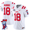 Archie Manning Jersey #18 Ole Miss Rebels Vapor Limited College Football Stitched White