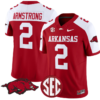 Andrew Armstrong Jersey #2 Arkansas Razorbacks Vapor Limited College Football Stitched Cardinal Alternate