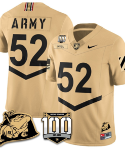 Austin Hill Jersey #52 Army Black Knights Vapor Limited College Football Stitched Gold