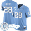 Alijah Huzzie Jersey #28 North Carolina Tar Heels Vapor College Football Stitched Blue
