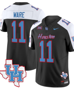 Andre Ware Jersey #11 Houston Cougars Oilers Jersey Inspired Vapor College Football Limited Stitched Black Alternate