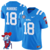 Archie Manning Jersey #18 Ole Miss Rebels Vapor Limited College Football Stitched Powder Blue