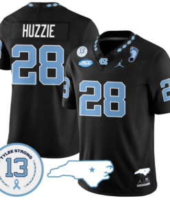 Alijah Huzzie Jersey #28 North Carolina Tar Heels Vapor College Football Stitched Black