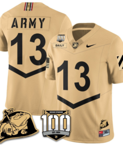 Bryson Daily Jersey #13 Army Black Knights Vapor Limited College Football Stitched Gold