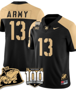 Bryson Daily Jersey #13 Army Black Knights Vapor Limited College Football Stitched Black Alternate