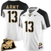 Bryson Daily Jersey #13 Army Black Knights Jersey Rocky The Bulldog Patch Vapor Limited College Football Stitched White Alternate