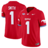 Brashard Smith Jersey #1 SMU Mustangs Icy College Football Vapor Limited Red